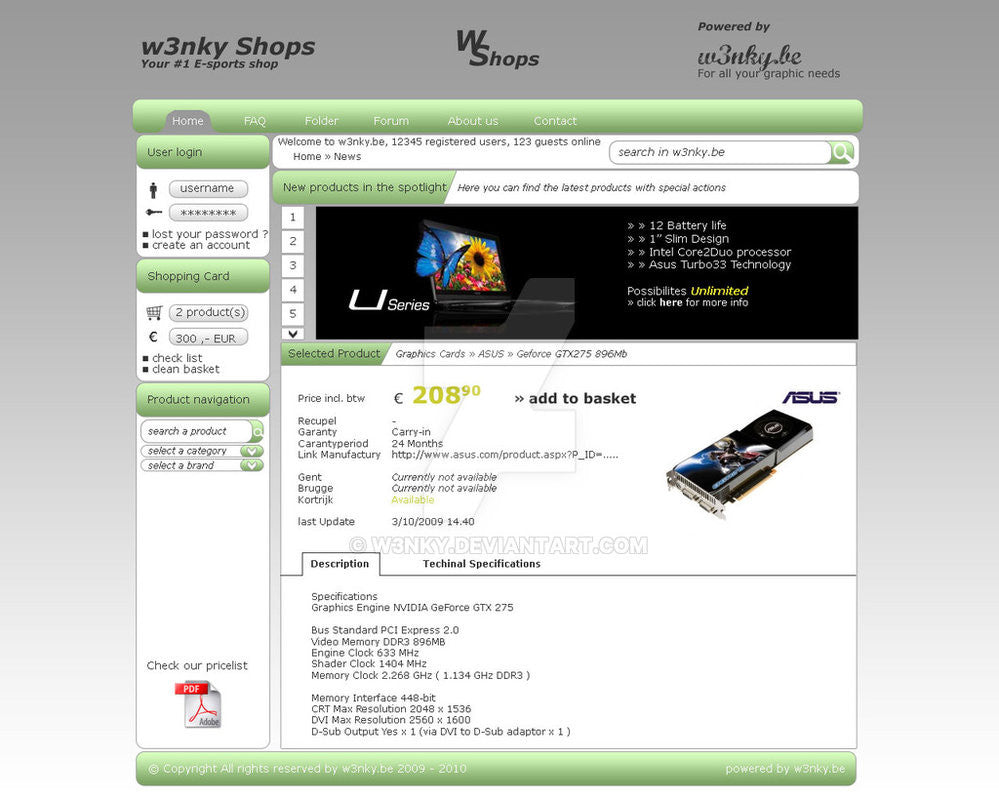 Webshop til pizzaria